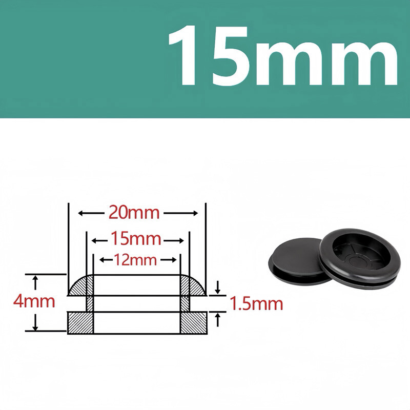 Closed Grommets Rubber Cable Wire Protecting Blanking Blind Single/Double Sided
