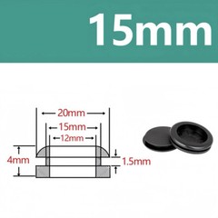 Closed Grommets Rubber Cable Wire Protecting Blanking Blind Single/Double Sided