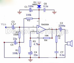 TDA2030A Electronic Audio Power Amplifier Board DIYMono 18W DC 9-24V Kit