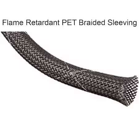 ELECTRIDUCT BSFR-J-075-25-BK/WT Braided Cable Sleeve, 3/4 in Inside Dia., 25