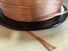 25 Ft’ Flat Braided braid pure Copper Wire 1/8″ Wide Ground Strap USA