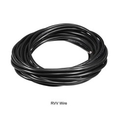 RVV Wire Cable 4 Conductor PVC Coated Copper 20AWG 32.8Ft 0.5x4mm² Black