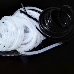 Spiral Cable Wire Wrap, Cord Covers Bundle Sleeve Hose Black/White 4mm-30mm