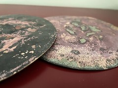 One Pair (2) of Copper Discs Circles – 1mm Thick – 6″ Diameter – 6oz Each –