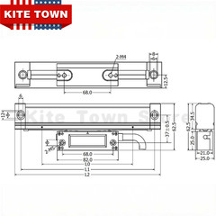 SINO Digital Readout DRO TTL Linear Glass Scale Encoder for Milling Lathe