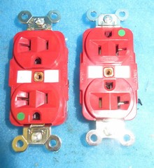 Lot of 2 NIB Hubbell HBL8300RED Duplex Receptacle + 1 Year Warranty