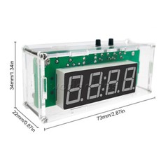 Electronic Clock Kit Set 51 Microcomputer LED Temperature / Time Display DS1302