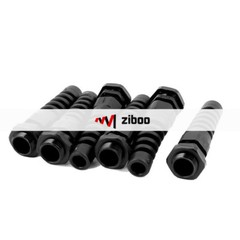 6Pcs Plastic Waterproof Adjustable PG9 4-8mm Spiral Cables GlandBlack 75x24mm✦Kd