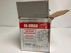 New Open 10 PK Orbit FA-UMAB Fire Alarm 4″ Square 3-1/2″ Adjustable Deep Box