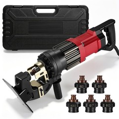 Electric Hydraulic Hole Puncher Punching Tool +5 Dies for Iron Copper Aluminum