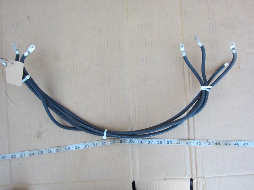 6″ 20″ 30″ AWG #6 Copper Wire w Lug, Used