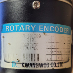 KWANGWOO RAA-101200-2101 ROTARY ENCODER WITH RECHNER IAS-10-A12-S-S SENSOR
