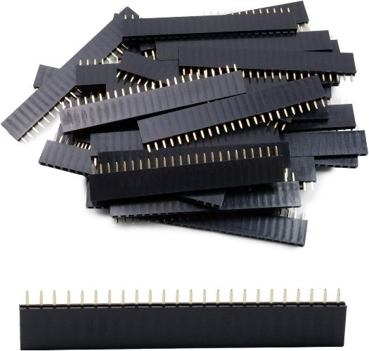 24 Way 2.54mm Pitch Female PCB Header Connector, 40 pcs Size: 1*24