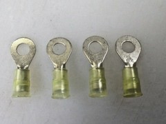 12-10 AWG PARTIALLY INSULATED CRIMP CONNECTION CIRCULAR RING TERMINAL 5/16″ LOT4