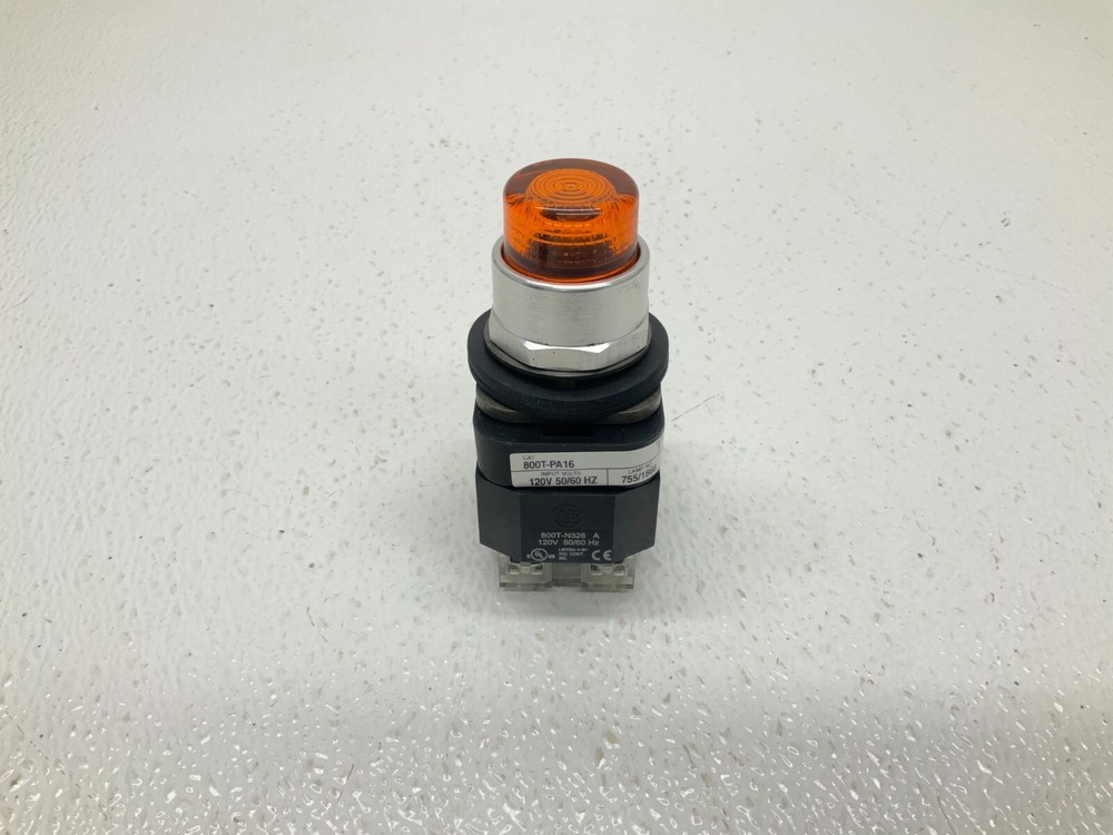 Allen Bradley 800T-PA16 Amber Orange Illuminated Push Button 800T-N326 (TSC)