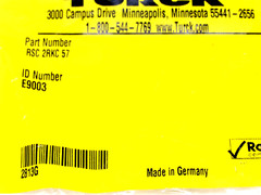 NEW TURCK E9003 CONNECTOR TEE RSC 2RKC 57