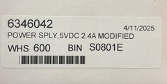 Rodgers 5VDC 2.4A Power Supply 6346042