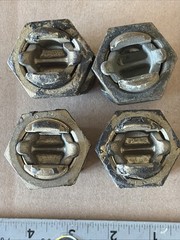 [Qty-4] BLACKBURN M250-350 T1/0-350 Brass Split Bolt Connectors _GOOD TAKE-OUTS!