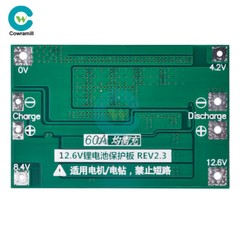 3S 13.6V 60A 18650 Li-ion Battery Charge PCB Protection Enhanced/Balanced Board