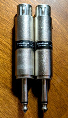 LOT 2 RadioShack 274-016C XLR Female to 1/4″ Plug Lo-Z to Hi-Z Balanced Adapter
