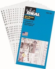 Ideal 44-101 Wire Marker Booklet Legend: 0-9 (45 each)