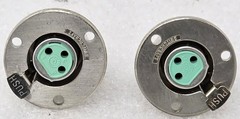 (Lot of 2) NOS Switchcraft C5F 3 Pin Chassis Mount Receptacle Connector