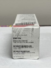 Arrow Hart CSB 120V, 20A-120/277V , Ivory, Single Pole Toggle Switch