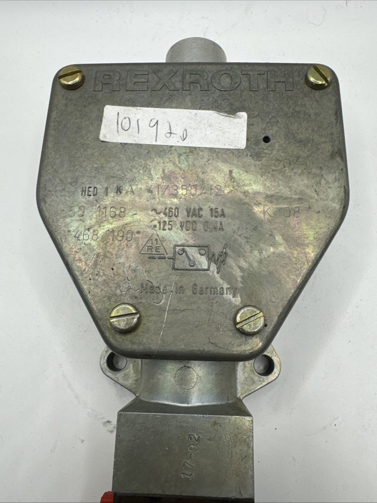 HED-1-KA-41/350/12 – REXROTH (BOSCH) – PRESSURE SWITCH 460VAC 15A/125VDC 0.4A