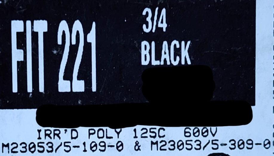 Alpha Wire FIT-221-3/4 Black XLPO 3/4in-to-3/8in 2-to-1 Heat Shrink Tubing /10ft