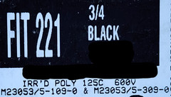 Alpha Wire FIT-221-3/4 Black XLPO 3/4in-to-3/8in 2-to-1 Heat Shrink Tubing /10ft