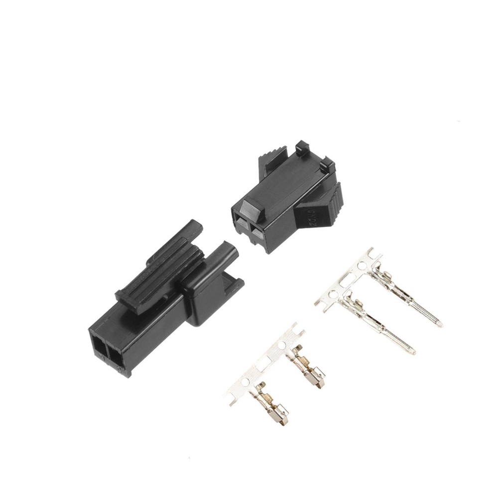 100 Pairs 2.5mm 2 Pin Male Female -SM Housing Crimp Terminal Wire Connector Set
