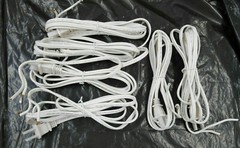 Lot of 6 6ft SPT-2 18AWGX2C 18 Gauge (UL) Electric Power Lamp Cords White