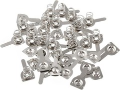 Heyiarbeit 20 Pairs Battery Springs AA Metal Contact Plate Replacement Positive