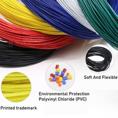 16AWG – 30AWG PVC Flexible Electronic Wire UL1007 Stranded Cable 11 Colors