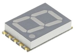 Kingbright KCSC56-105 7-Segment LED Display, CC Red 44 mcd RH DP 14.2mm