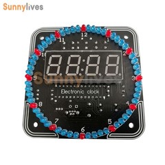 Electronic Clock DIY Kit DS1302 Rotating LED Display Temperature Sensor