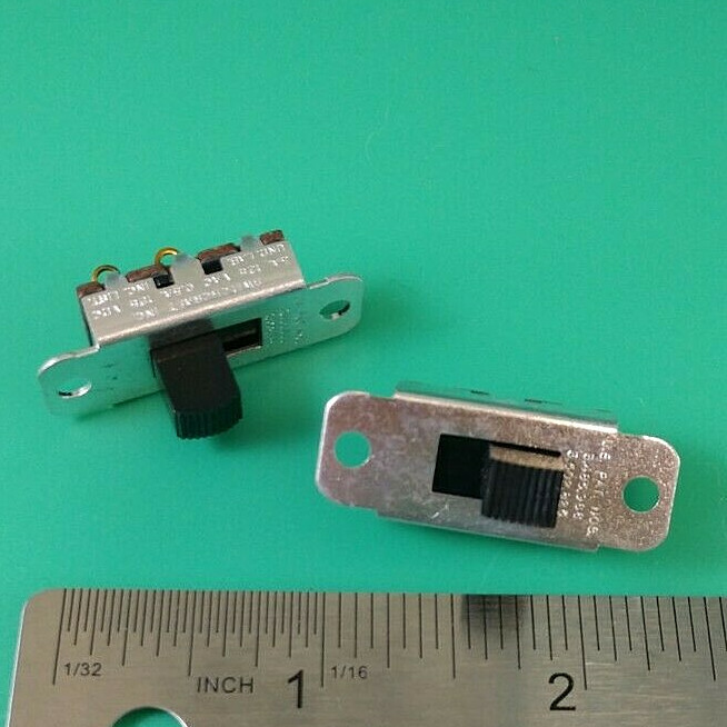 LOT OF 2 SWITCHCRAFT 46202LR MILSPEC SLIDE SWITCH 3A 125V