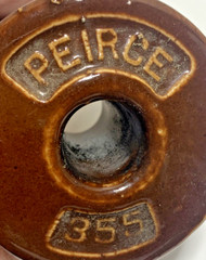 Vintage Peirce 355 Ceramic Insulator Spool Conductor Cap