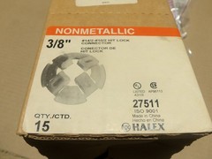 Halex 27511 Box of 15 (5 Per Box) 3/8″ #14/2-#10/2 Hit Lock Connector AK