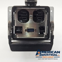 Mencom DP-DB9-RJ45-R-32 Panel Interface Connector Duplex DB9 RJ45 Program Port