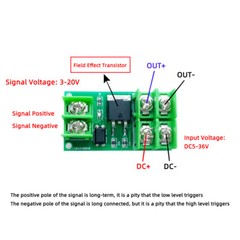 F5305S PMOS Trigger Switch Board MOS FET Switch Module DC 3V 5V 12V 24V 36V
