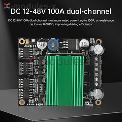 H-bridge 100A DC Motor Drive Module High Power Motor Speed Control 2 Channel DIY