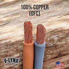 Pair of 4 Gauge Super Flexible AWG 100%OFC Copper 4ga Wire Battery Cables Marine