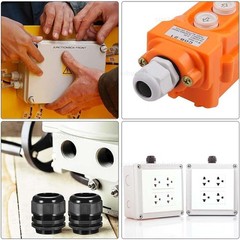IP68 WATERPROOF BLACK WHITE CABLE GLAND COMPRESSION JUNCTION M8/10/12/14/16-114
