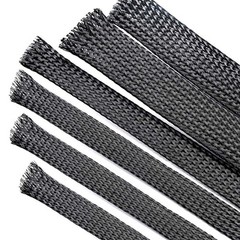 Expandable Braided Cable Tidy Sleeving Wire Harness Flexible Black Polyester PET