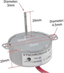 TYC-50 Electric Synchronous Motor AC 110V 0.083-0.1RPM CW Motor Air Cushion Bed