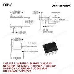 10 PCS DIP8 NE5532 NE555P LM386 LM393 LM311 VIPER22A UC3843 UC3842 UC3845 IC