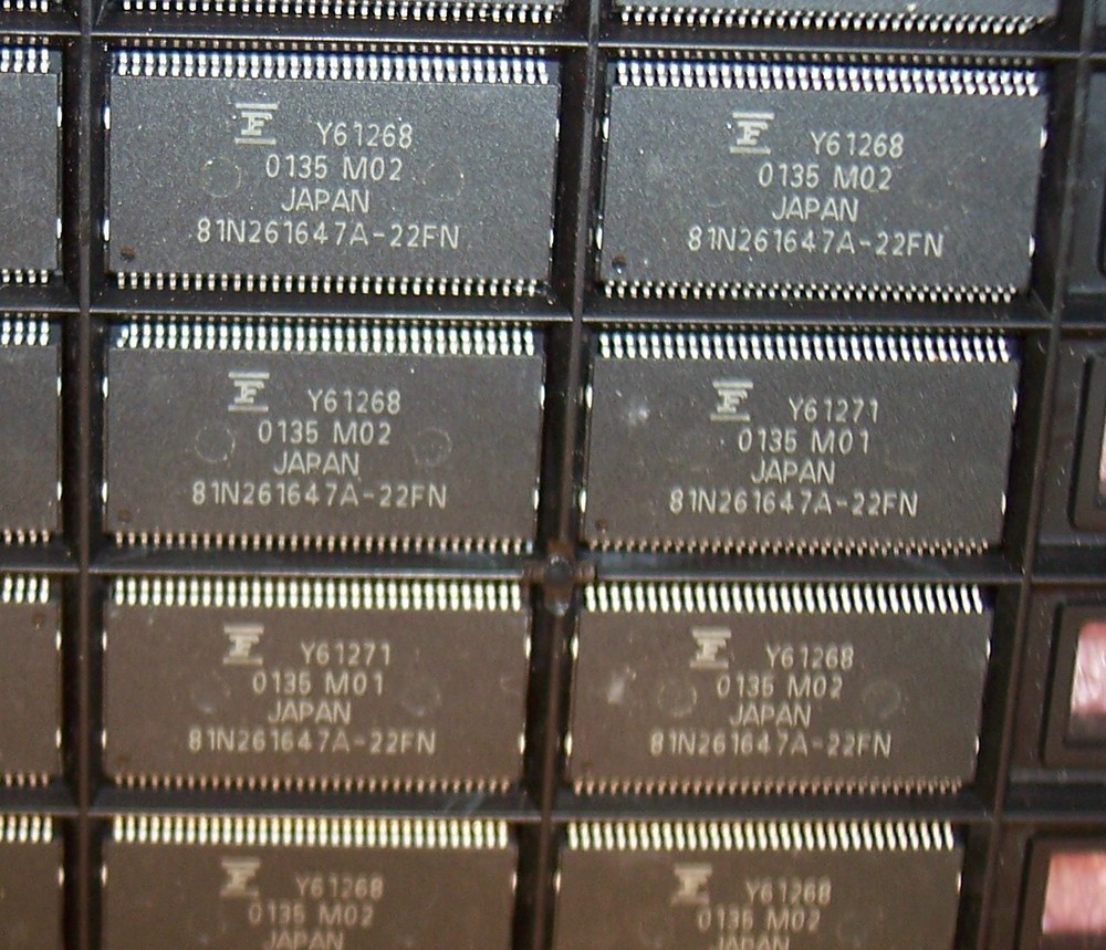 QTY (16) MB81N261647A-22FN FUJITSU TSOP-66 256M BIT DOUBLE DATA RATE FCRAM NOS