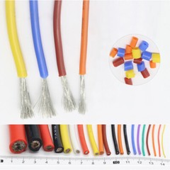 Flexible Soft Silicone Cable Wire Tinned Copper 2~30AWG 0.08mm Series Red Black