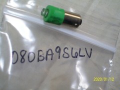 GENERAL ELECTRIC 080BA9S6LV LED BULB GREEN 6V